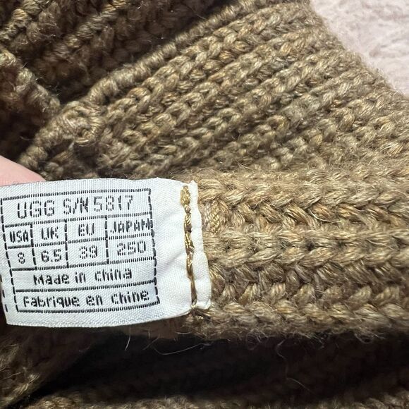 UGG australia tan/brown slouchy sock boot womens size 8 guc foldable - Picture 4 of 8